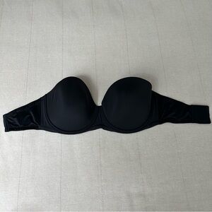 Delimira Black Strapless Bra 38H